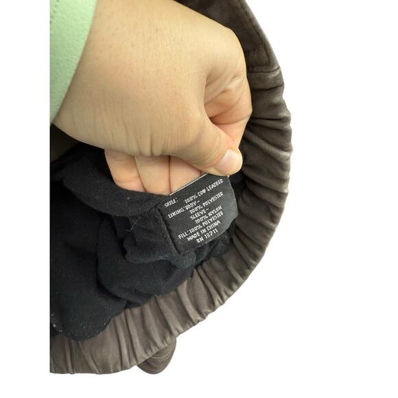 John Ashford Brown Leather Zip Bomber Style Jacket Men’s Size XXL - Picture 6 of 11